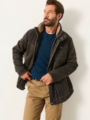 FatFace Rye Dark Teal Crew Neck Knitted Jumper - Image 4 of 5