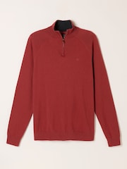 FatFace Rye Red Half Neck Knitted Jumper - Image 6 of 6