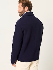 FatFace Ember Navy Shawl Neck Knitted Cardigan - Image 2 of 5