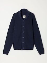 FatFace Ember Navy Shawl Neck Knitted Cardigan - Image 5 of 5