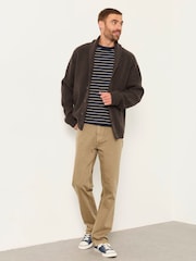 FatFace Ember Chocolate Brown Shawl Neck Knitted Cardigan - Image 4 of 5