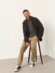 FatFace Ember Chocolate Brown Shawl Neck Knitted Cardigan - Image 5 of 5