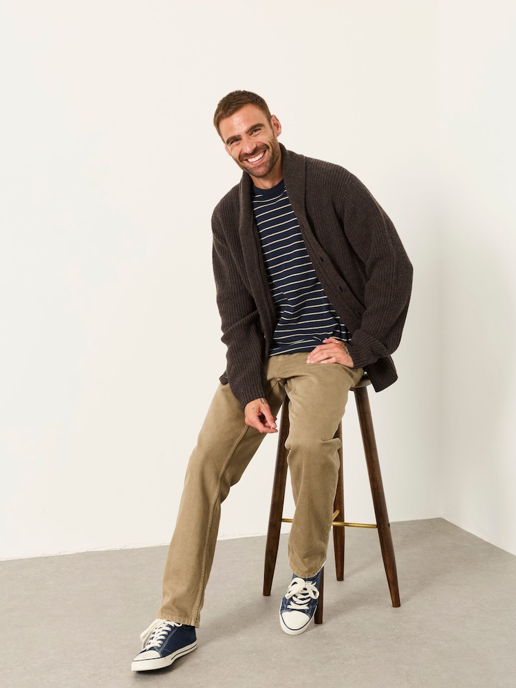 FatFace Ember Chocolate Brown Shawl Neck Knitted Cardigan - Image 5 of 5 FatFace Ember Chocolate Brown Shawl Neck Knitted Cardigan - Image 5 of 5