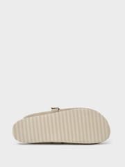 Crew Clothing Natural Faux Fur Lined Suede Mule Slippers - Image 3 of 4
