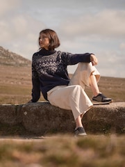 Celtic & Co. Blue Nordic Yoke Fair Isle Jumper - Image 5 of 10