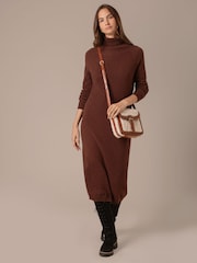 Celtic & Co. Orange Supersoft Midi Roll Neck Dress - Image 1 of 5