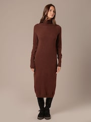 Celtic & Co. Orange Supersoft Midi Roll Neck Dress - Image 2 of 5