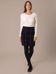 Celtic & Co. Blue Check Skirt - Image 1 of 5