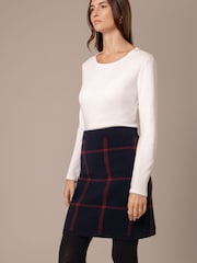 Celtic & Co. Blue Check Skirt - Image 3 of 5