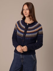 Celtic & Co. Blue Stitch Yoke Cardigan - Image 2 of 8