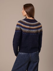 Celtic & Co. Blue Stitch Yoke Cardigan - Image 3 of 8