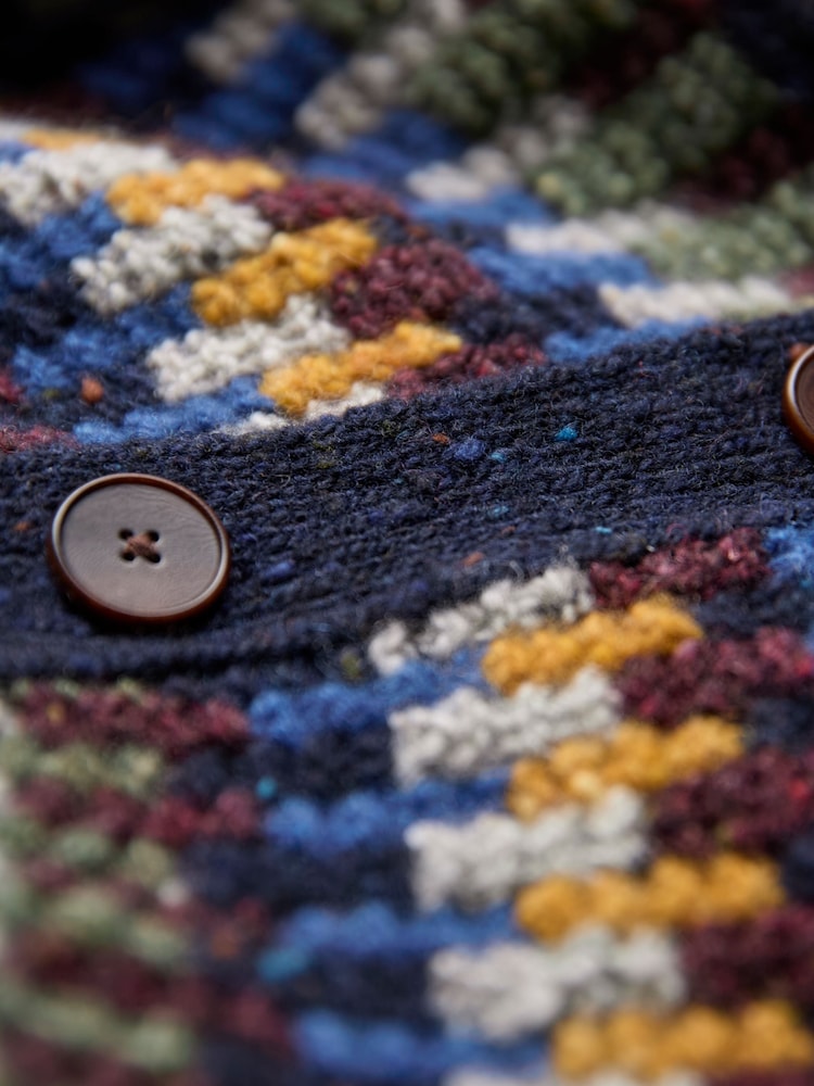Celtic & Co. Blue Stitch Yoke Cardigan - Image 8 of 8