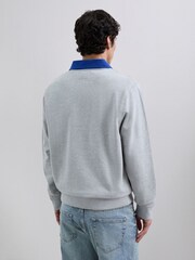 Scalpers Grey Embroidered Zip Sweatshirt - Image 2 of 4