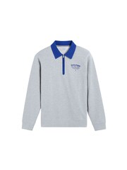 Scalpers Grey Embroidered Zip Sweatshirt - Image 4 of 4