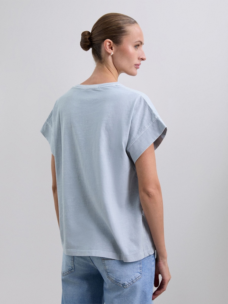 Scalpers Blue Car Print T-Shirt - Image 2 of 6 Scalpers Blue Car Print T-Shirt - Image 2 of 6