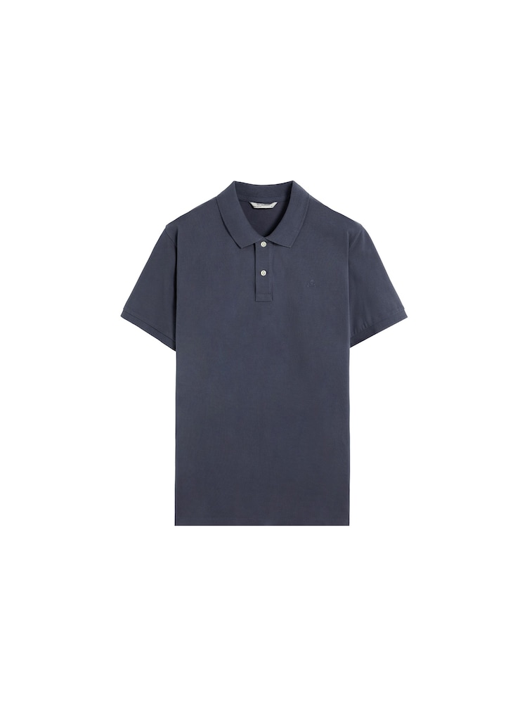 Scalpers Blue Basic Skull Polo Shirt - Image 4 of 4 Scalpers Blue Basic Skull Polo Shirt - Image 4 of 4