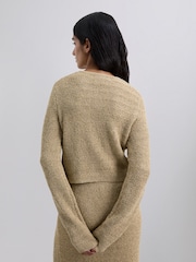 Scalpers Brown Rustic Knit Cardigan - Image 2 of 4