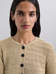 Scalpers Brown Rustic Knit Cardigan - Image 3 of 4