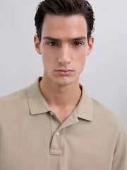 Scalpers Brown Basic Skull Polo Shirt - Image 4 of 5