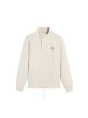 Scalpers Cream High Neck Logo Sweatshirt - Image 4 of 4