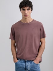 Scalpers Red Embroidered Skull T-Shirt - Image 2 of 5