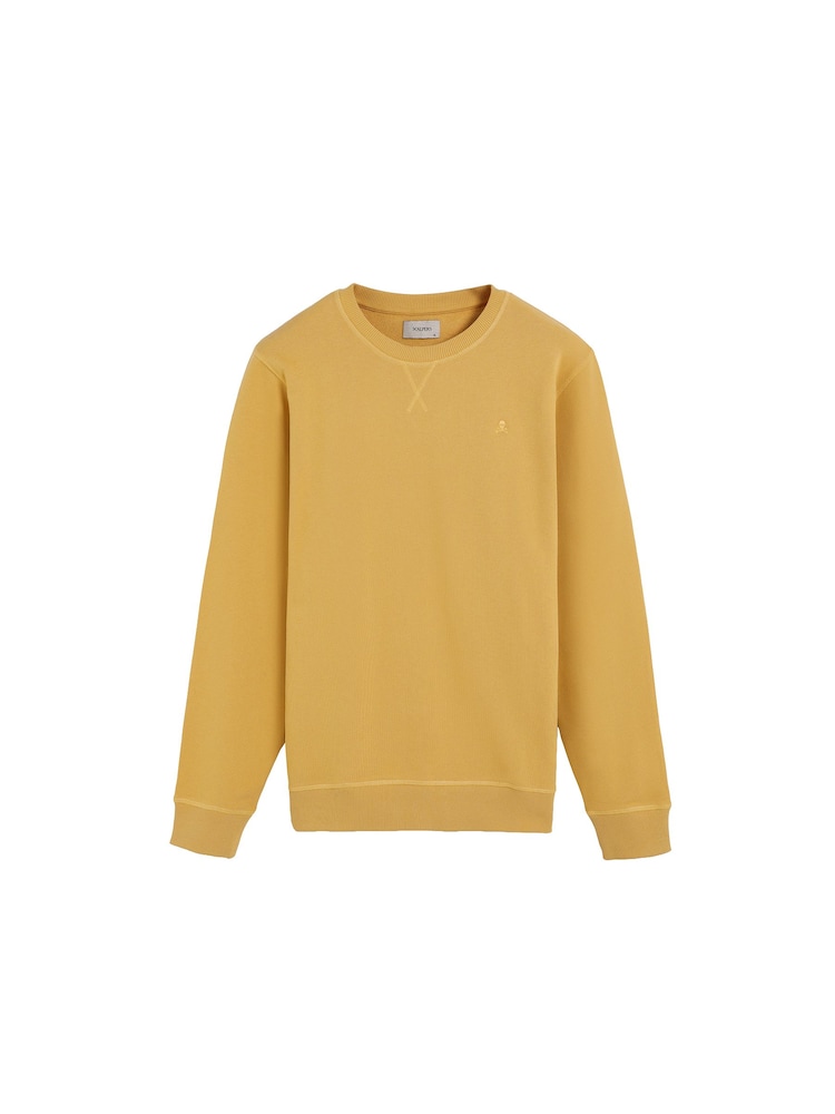 Scalpers Yellow Embroidered Skull Sweatshirt - Image 4 of 4 Scalpers Yellow Embroidered Skull Sweatshirt - Image 4 of 4