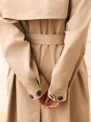 Laura Ashley Beige Oversized Fit Belted Trench Coat - Image 5 of 10