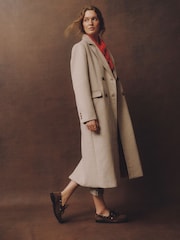 Laura Ashley Cream Double Breasted Wool Coat - Image 2 of 6