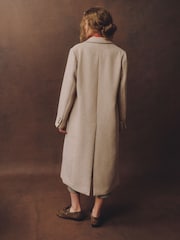 Laura Ashley Cream Double Breasted Wool Coat - Image 3 of 6