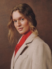 Laura Ashley Cream Double Breasted Wool Coat - Image 4 of 6