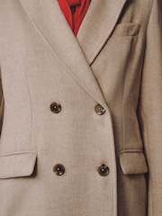 Laura Ashley Cream Double Breasted Wool Coat - Image 5 of 6