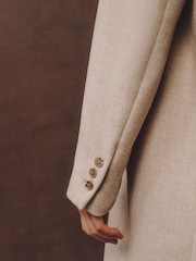 Laura Ashley Cream Double Breasted Wool Coat - Image 6 of 6