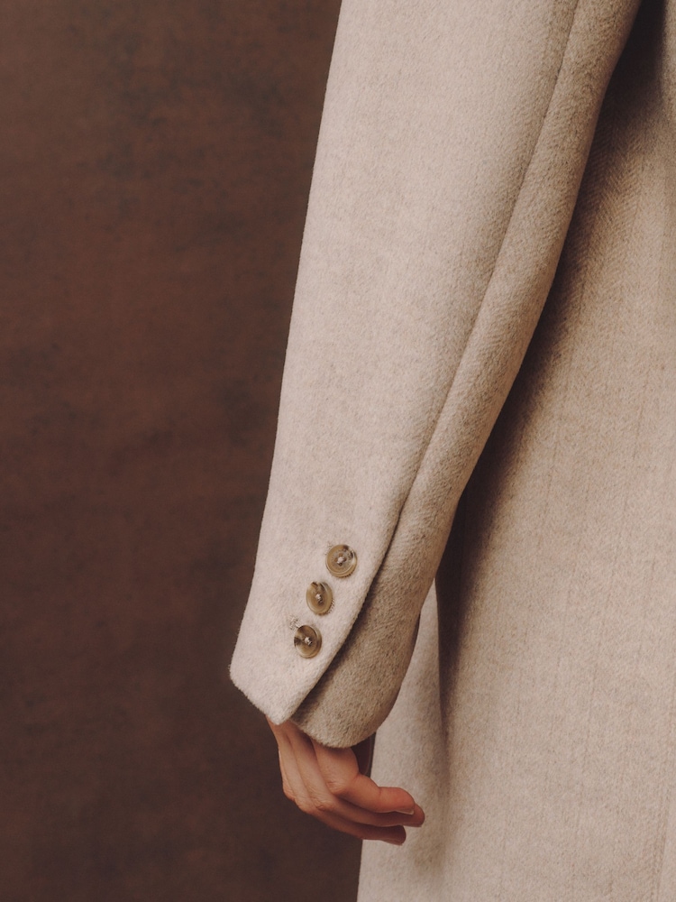Laura Ashley Cream Double Breasted Wool Coat - Image 6 of 6 Laura Ashley Cream Double Breasted Wool Coat - Image 6 of 6