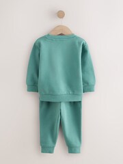 Green Logo Sweatshirt And Joggers Set (3mths-7yrs) - Image 3 of 5