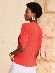 Love & Roses Strickoberteil mit Western-Stickerei - Bild 4 von 4