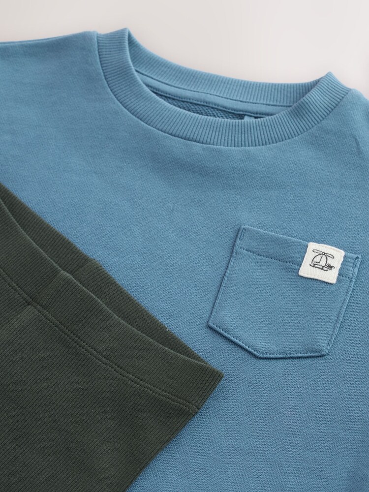 Blue Long Sleeve Top and Leggings Set (3mths-7yrs) - Image 5 of 5