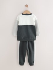 Black/White Long Sleeve Soft Touch T-Shirt and Joggers Set (3mths-7yrs) - Image 2 of 5