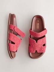 Coral Red Forever Comfort® Woven Footbed Sandals - Image 1 of 9