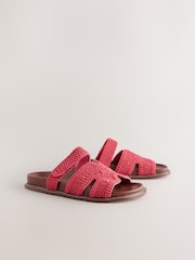Coral Red Forever Comfort® Woven Footbed Sandals - Image 6 of 9