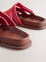 Coral Red Forever Comfort® Woven Footbed Sandals - Image 9 of 9