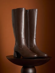 Apricot Brown Tall Chelsea Healed Boots - Image 1 of 3