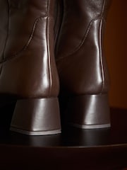 Apricot Brown Tall Chelsea Healed Boots - Image 3 of 3