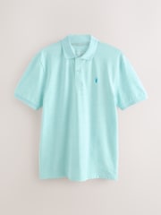 Aqua Marl Regular Fit Short Sleeve Pique Polo Shirt - Image 5 of 7