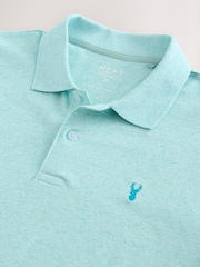Aqua Marl Regular Fit Short Sleeve Pique Polo Shirt - Image 6 of 7