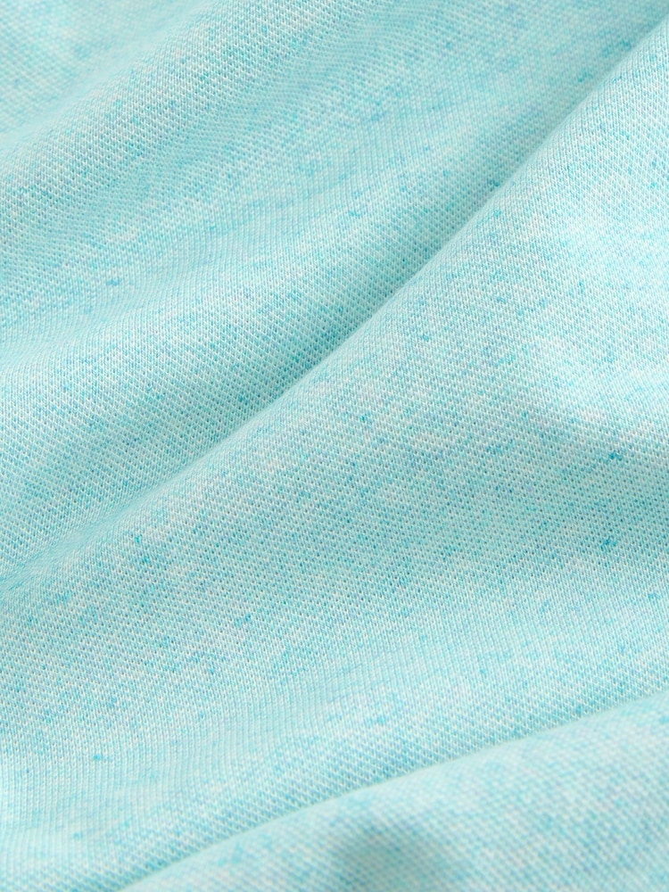 Aqua Marl Regular Fit Short Sleeve Pique Polo Shirt - Image 7 of 7 Aqua Marl Regular Fit Short Sleeve Pique Polo Shirt - Image 7 of 7
