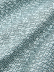Teal Blue Geo Pattern Polo Shirt - Image 7 of 7