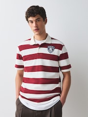 Red Horizontal Striped Polo Shirt - Image 1 of 7