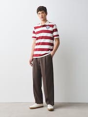 Red Horizontal Striped Polo Shirt - Image 3 of 7