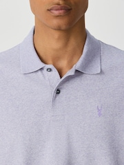 Lilac Marl Regular Fit Regular Fit Short Sleeve Pique Polo Shirt - Image 4 of 4