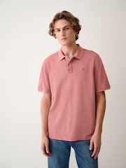 Orange Washed Short Sleeve Polo Shirt - Image 2 of 8
